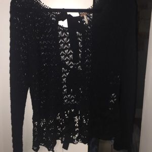 Lace long sleeve shirt