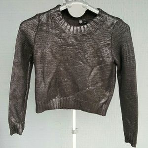 Black waxed sweater