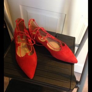 Topshop Shoes - Size 9 from Topshop Ballet lace up flats Topshop Shoes - Size 9 from Topshop Ballet lace up flats