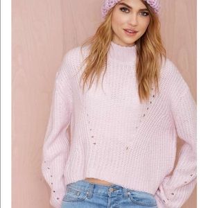 UNIF pink turtle neck sweater