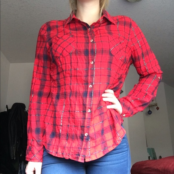 NWT - thin red flannel
