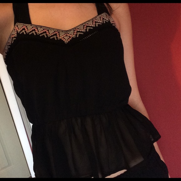 Pacsun black peplum top - Picture 4 of 4