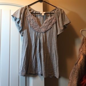 Lace t-shirt material top