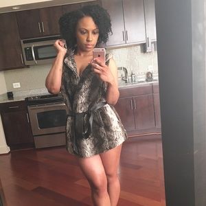 Faux Fur Hooded Vest