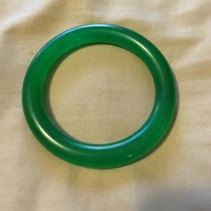 Green jade bangle bracelet