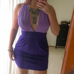 SEXY New Bebe low cut dress -size M
