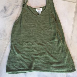 Talbots spring green XL knit tank top.