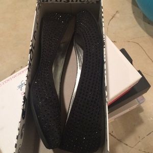Black Sparkly Flats