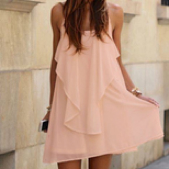 Pink ruffle dress