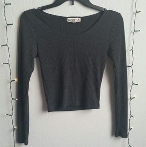 Long Sleeve Tight-fitting Crop Top