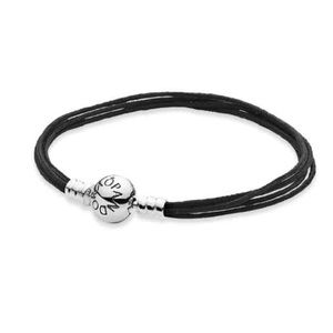 Black multi string pandora bracelet
