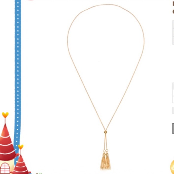 Jewelry - 💓Elongated Double Drop Flat Tassel Chain Necklace