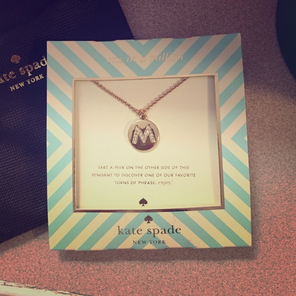 Kate Spade M monogrammed necklace