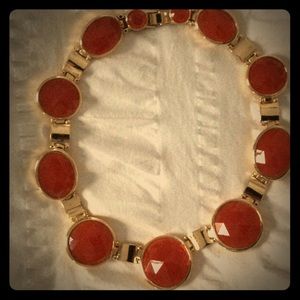 Banana Republic deep orange and gold necklace