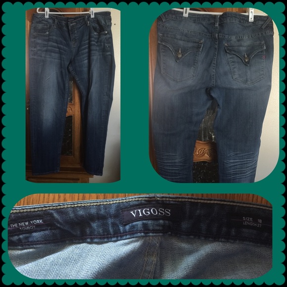 Vigoss jeans tomboy size 18 length 27