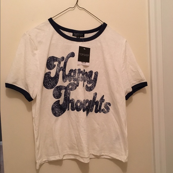Topshop Tops - "Happy Thoughts" Topshop cropped tee