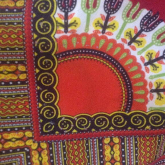 Red tribal butterfly top - Picture 3 of 4