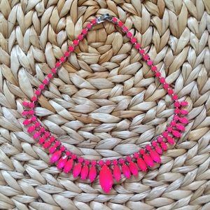 Ann Taylor Neon Pink statement necklace