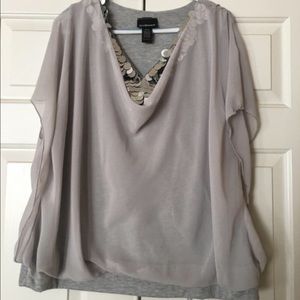 Lane Bryant Blouse Grey