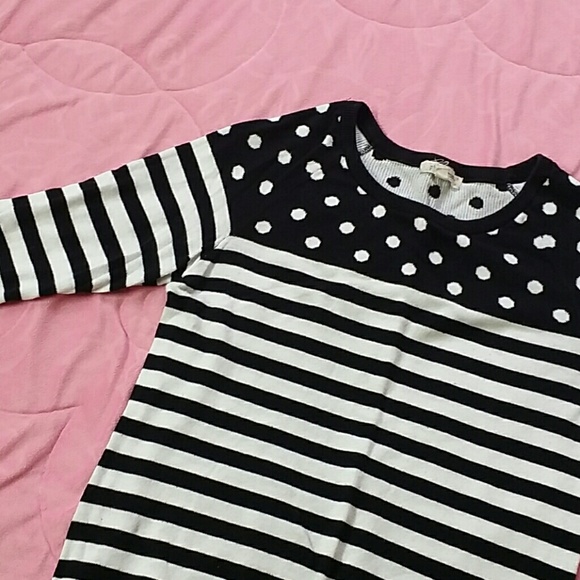 Polka dot striped sweater