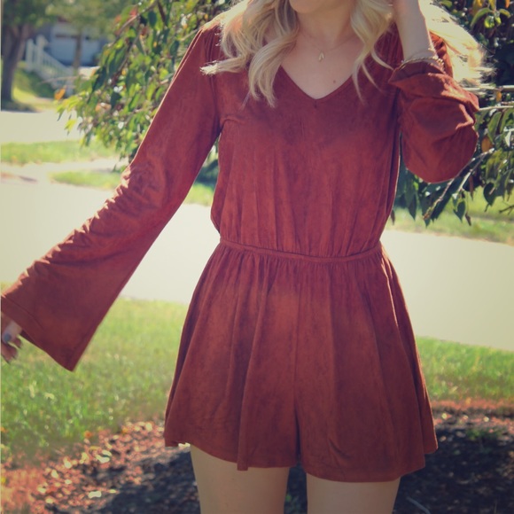 Suede-like Romper