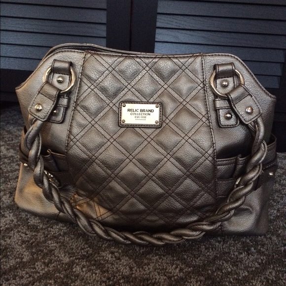 Cream Metallic Relic Brand Collection Purse