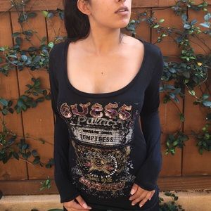 Guess sequined long sleeve!