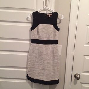Tweed and black business dress