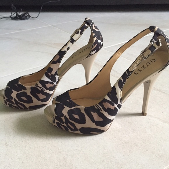GUESS Leopard Print Heels
