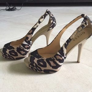 GUESS Leopard Print Heels