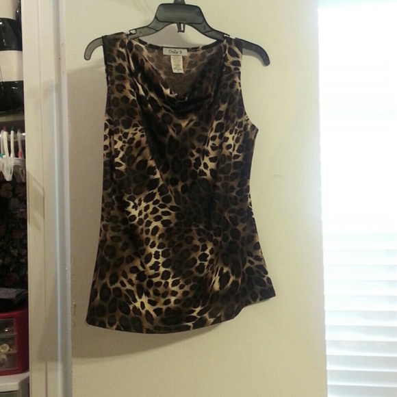 Animal print tank top