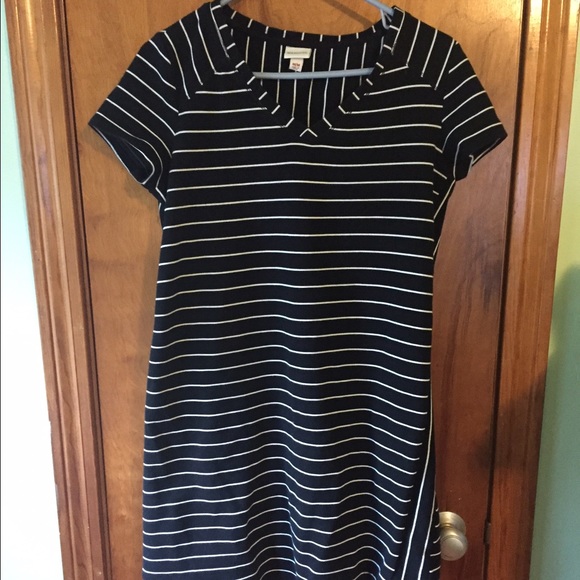 Black and white stripped tunic