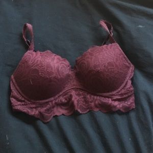 Lace Maroon Victoria's Secret PINK Bralette