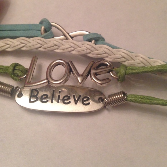 "Believe" Handmade Bracelet (made from leather)