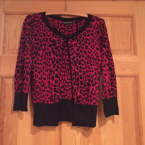 Express, Red & Black cardigan, size XS