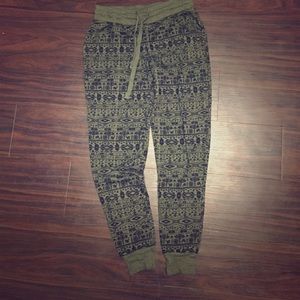 army green Aztec joggers! brand new! SIZE MEDIUM