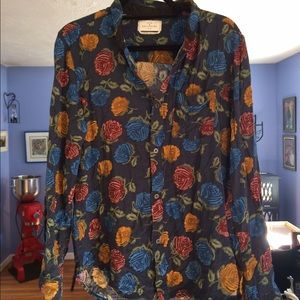 Urban Outfitters Floral Button Up