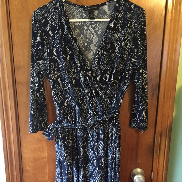 Snakeskin faux Wrap Dress