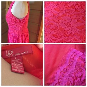 UP by Ultra Pink Dresses - Super cute hot pink lace & orange dress, large UP by Ultra Pink Dresses - Super cute hot pink lace & orange dress, large