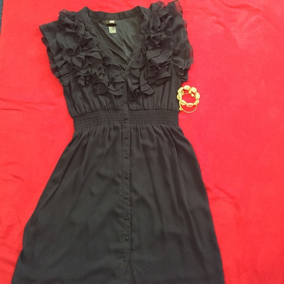 Navy blue Ruffled dress - Picture 1 of 3