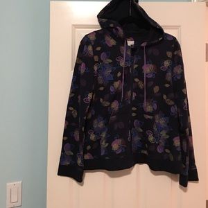 Christopher & Banks navy blue zip sweatshirt