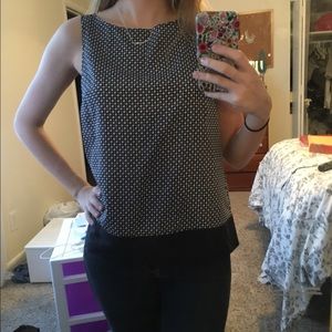Blue patterned top