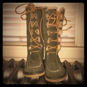UGG Tall Appalachian Green Suede Boots