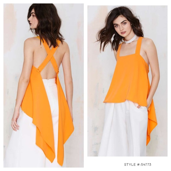Nasty Gal Tops - NASTY GAL /ASILIO CHANNEL ORANGE TOP SAFFRON