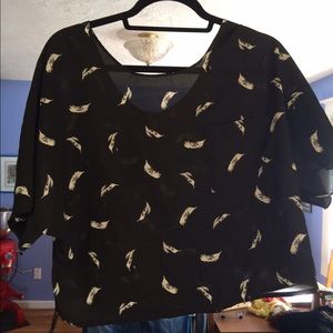 Black Short Sleeve Top