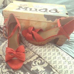 Burnt Orange platform heels