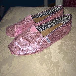 Pink Glitter TOMS