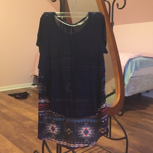 High-low, tribal shirt