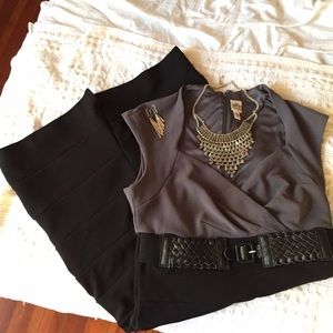 🎉SALE 🎉 Dress, lower cut top and bandage skirt.