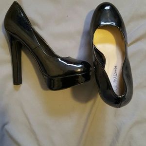 Fun patent leather platforms